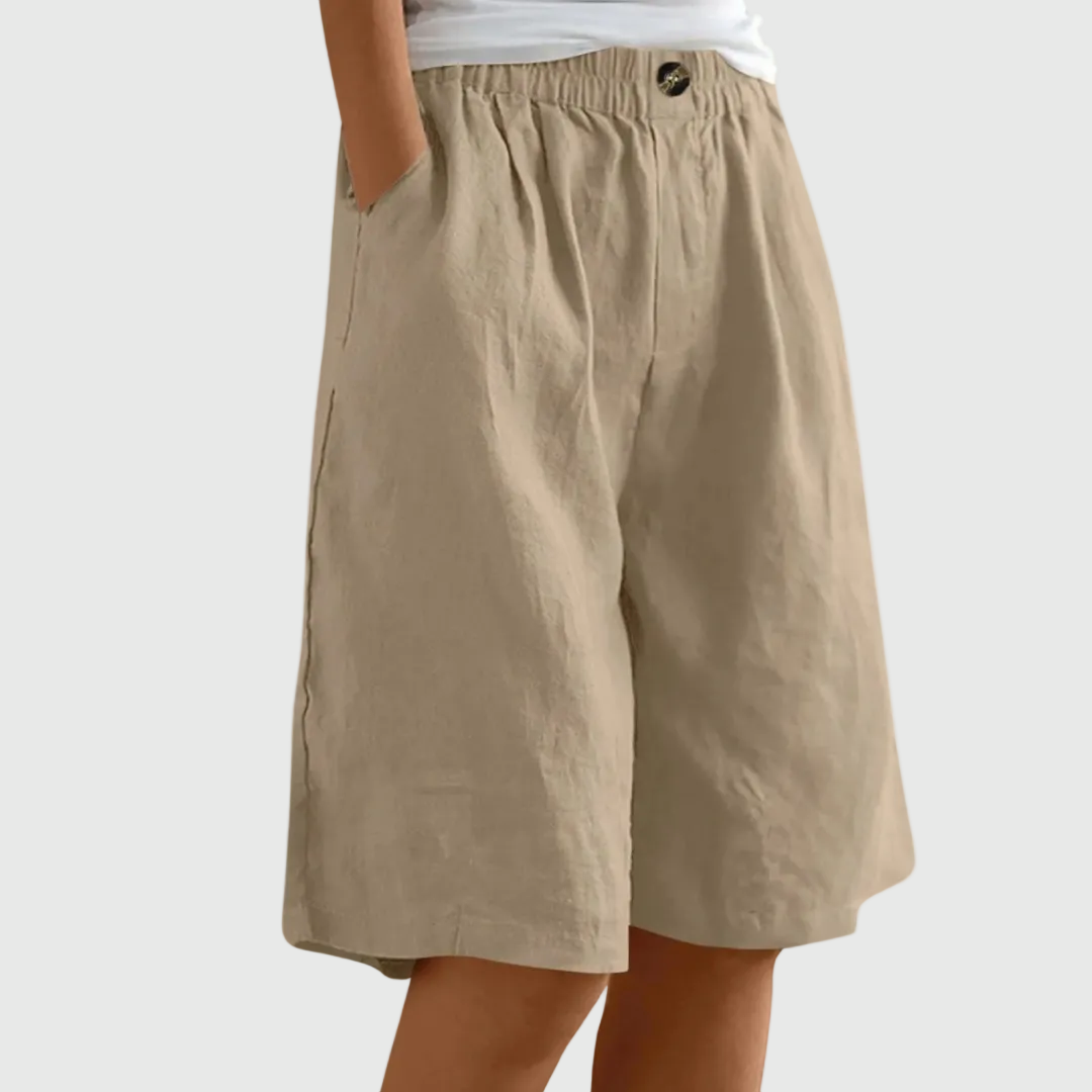 Sienna | Wide-Leg Elastic Waist Shorts
