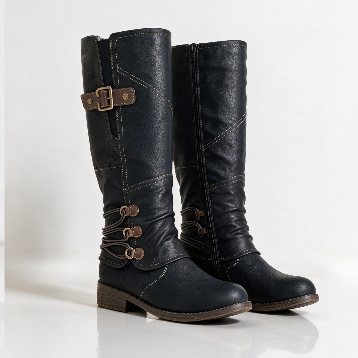 Freya | Wrapped-Cord Riding Boots