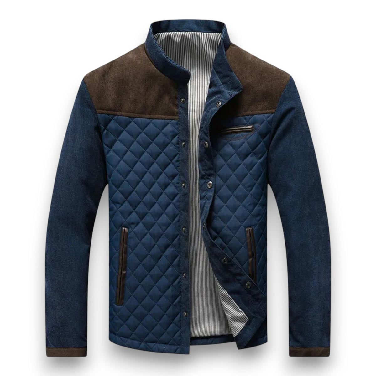 Ivan | Quilted Jacket with Contrast Shoulder Panel