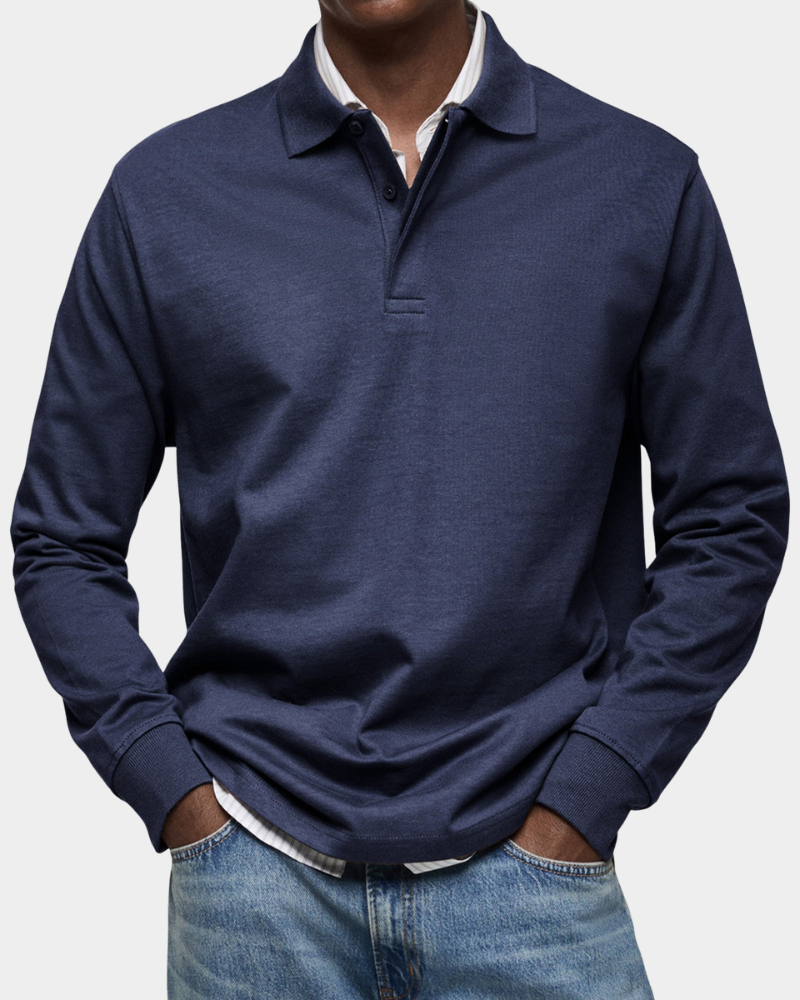 Jeffrey | Men's Classic Long Sleeve Polo Shirt