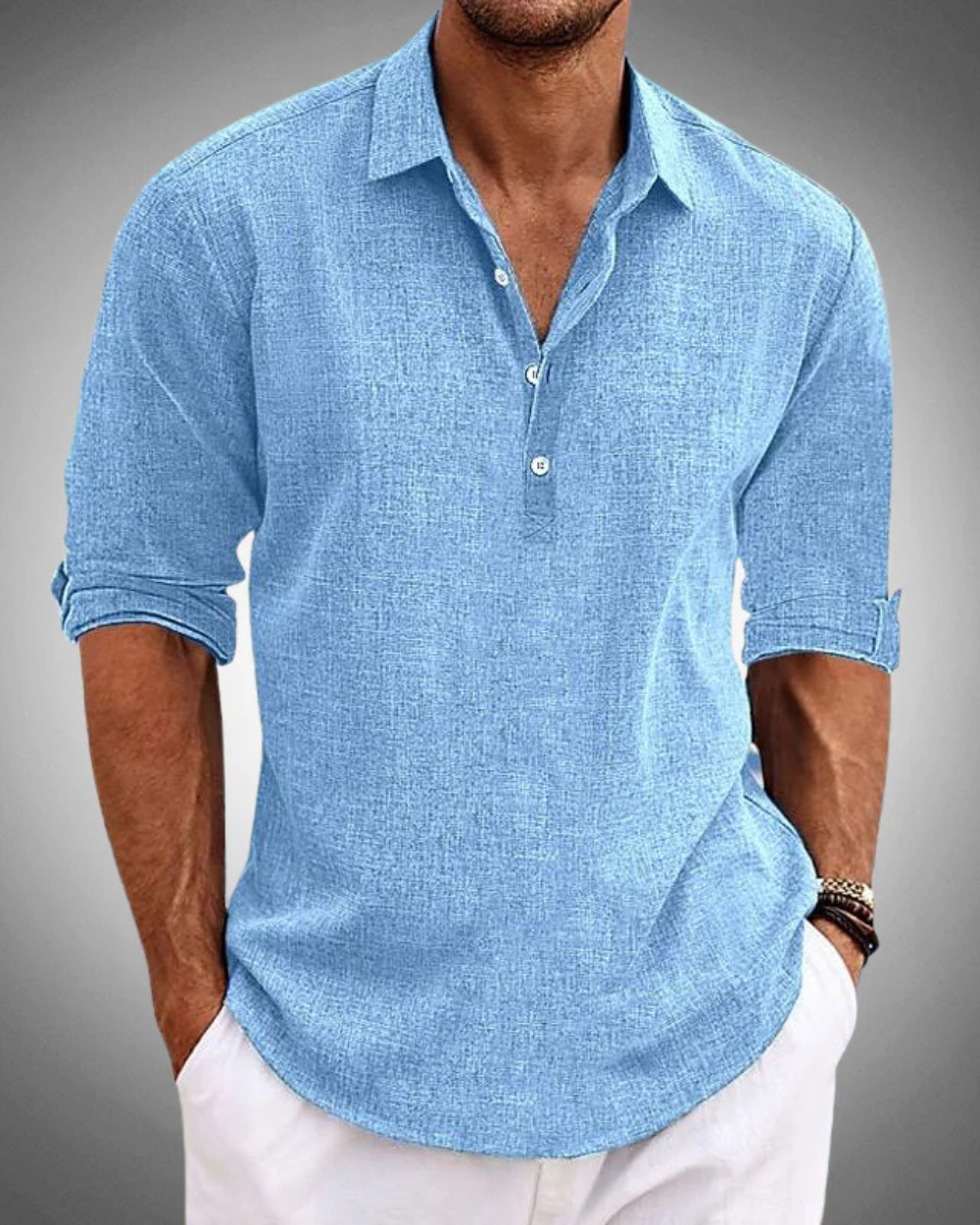 Evan | Men’s Classic Button-Front Shirt — Polished Fit