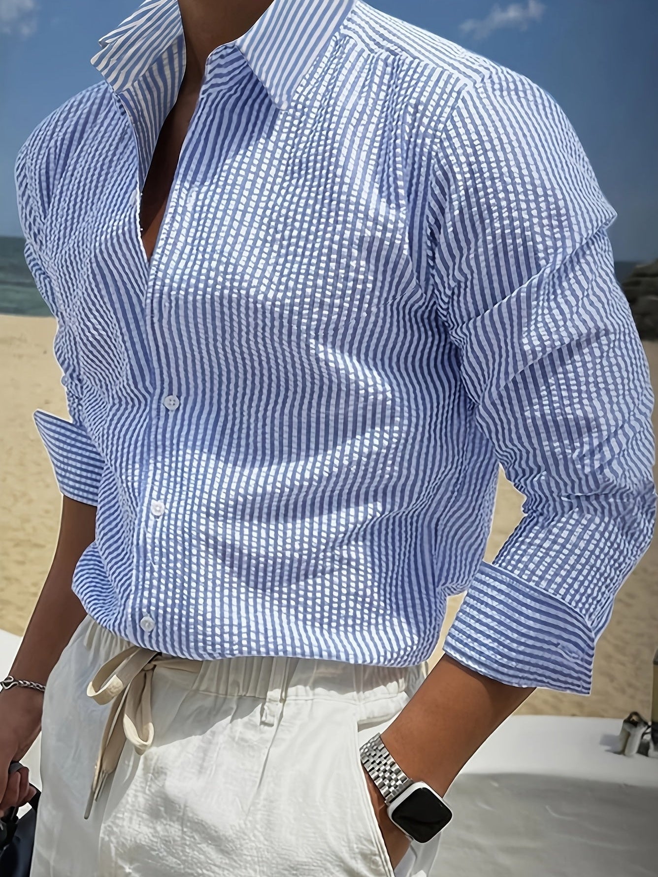 Wes | Men's Striped Long Sleeve Shirt