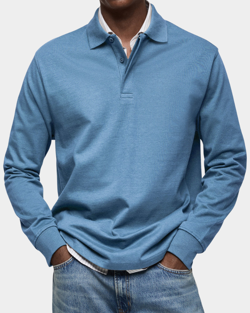 Jeffrey | Men's Classic Long Sleeve Polo Shirt