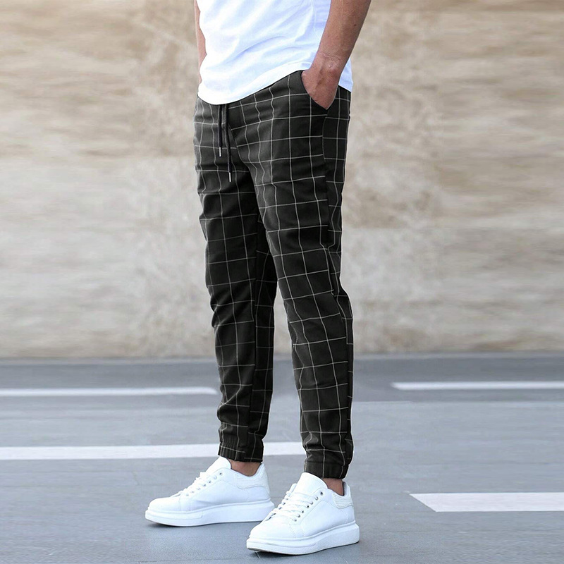 Joseph | Men's Slim Jogger Pants with Grid Pattern