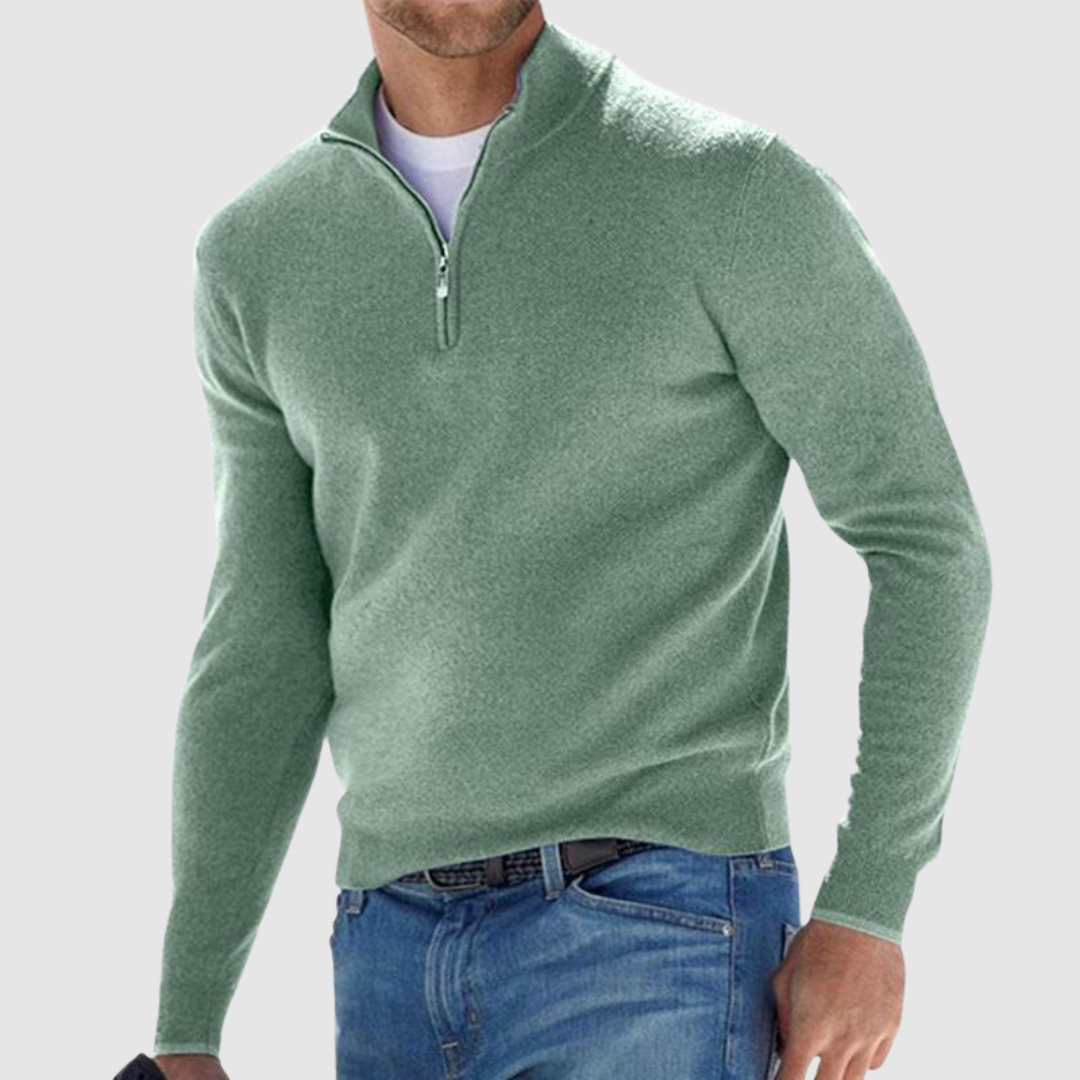 Patrick | Quarter-Zip Mock Neck Sweater