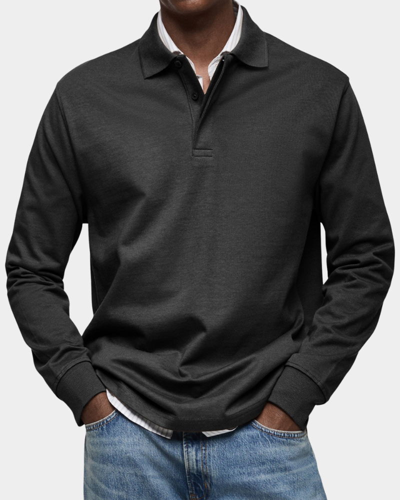 Jeffrey | Men's Classic Long Sleeve Polo Shirt