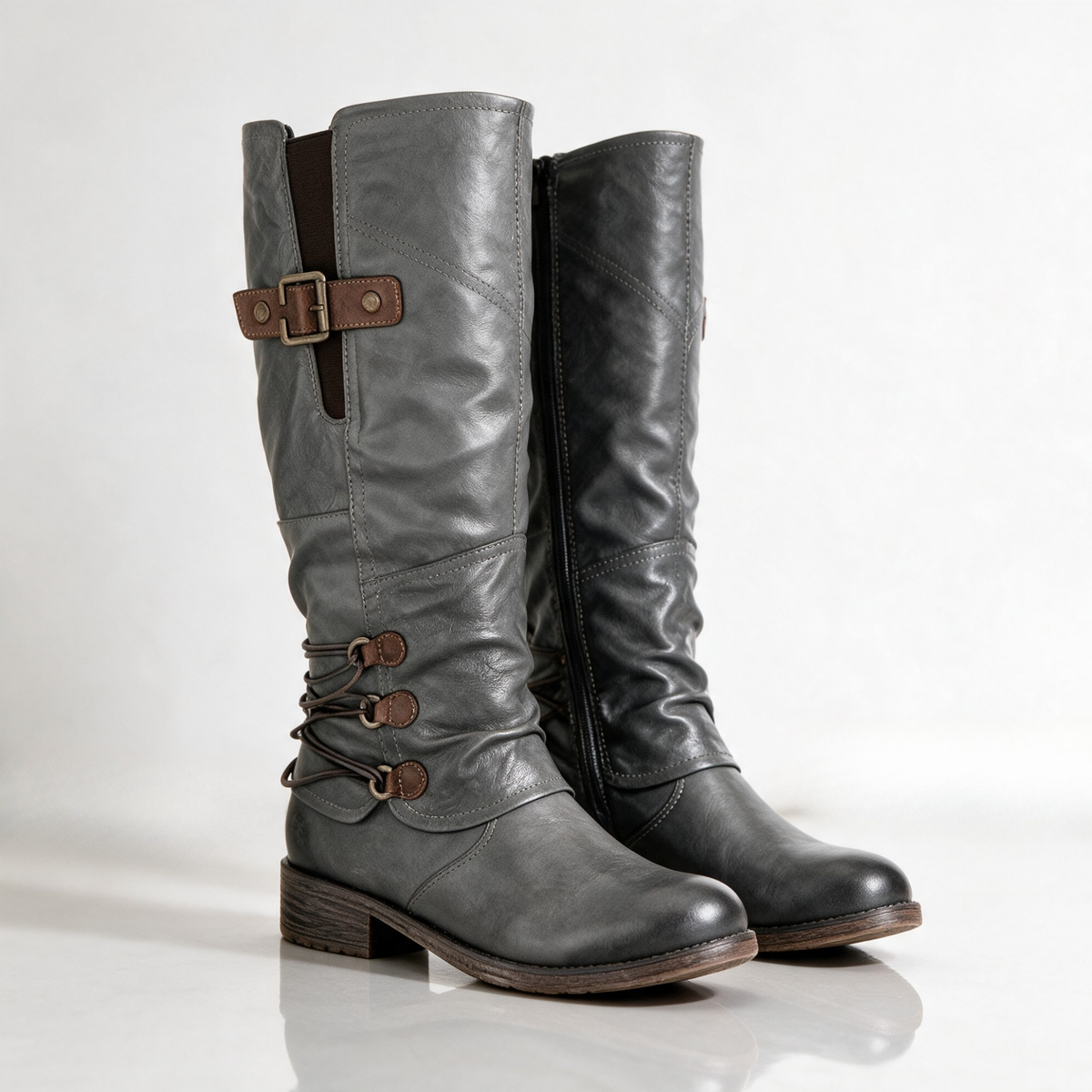 Freya | Wrapped-Cord Riding Boots