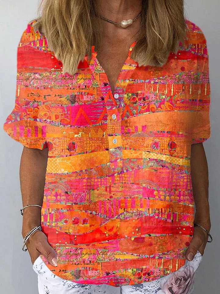 Clarice | Colorful Summer Print Shirt