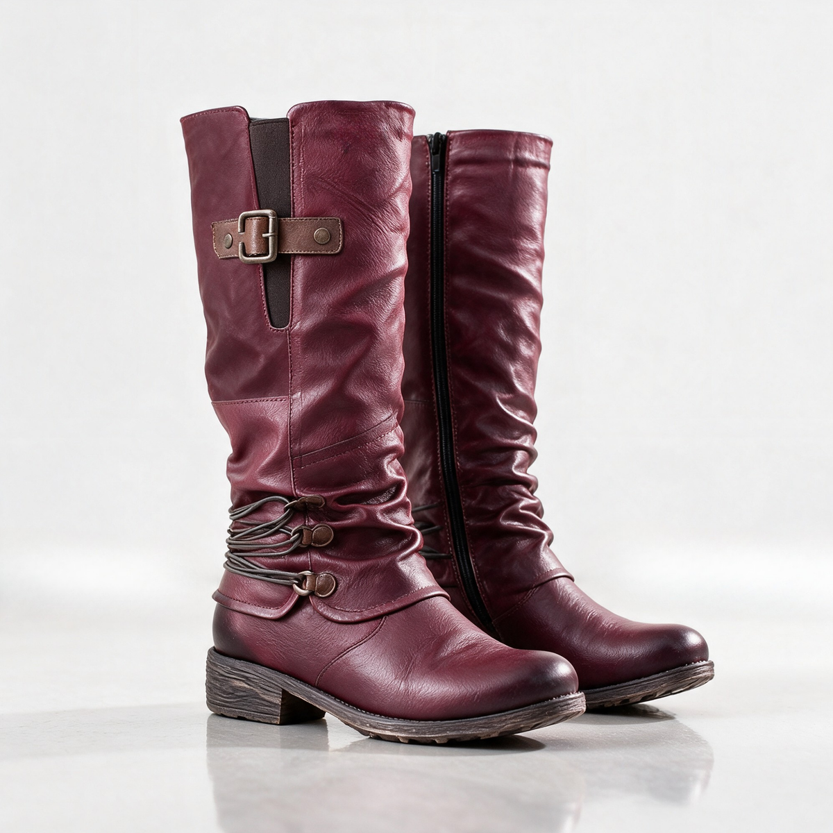 Freya | Wrapped-Cord Riding Boots