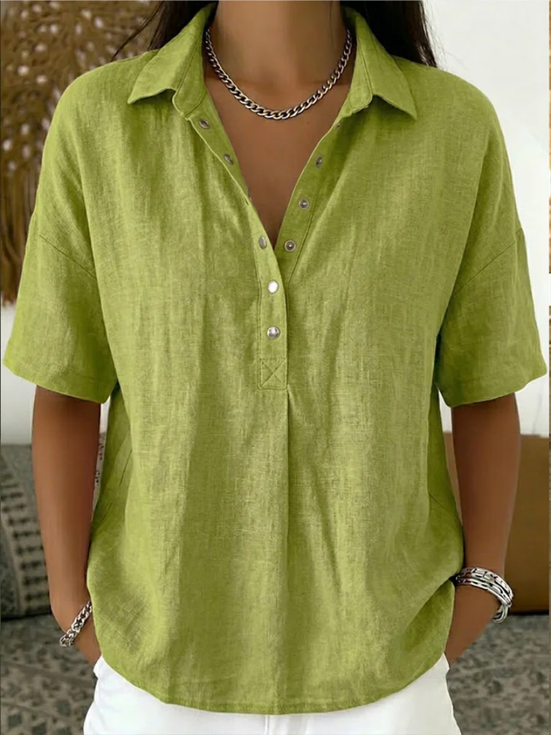 Helena | Elegant Linen Lightweight Blouse