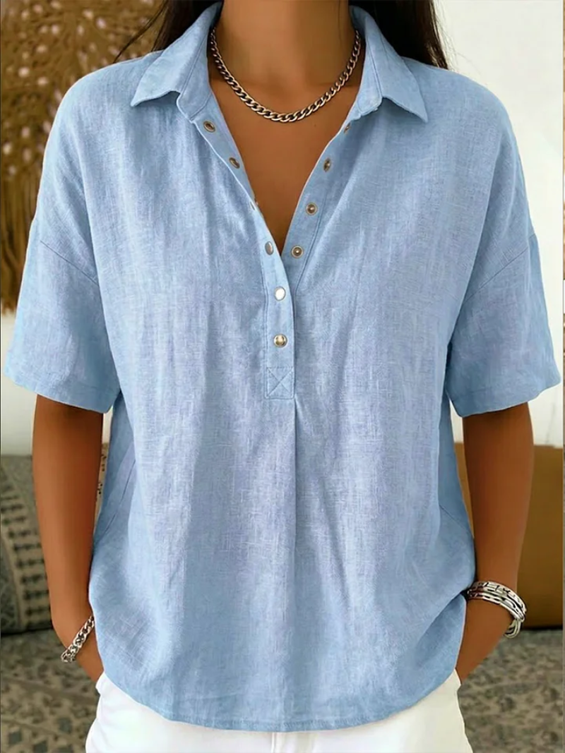 Helena | Elegant Linen Lightweight Blouse