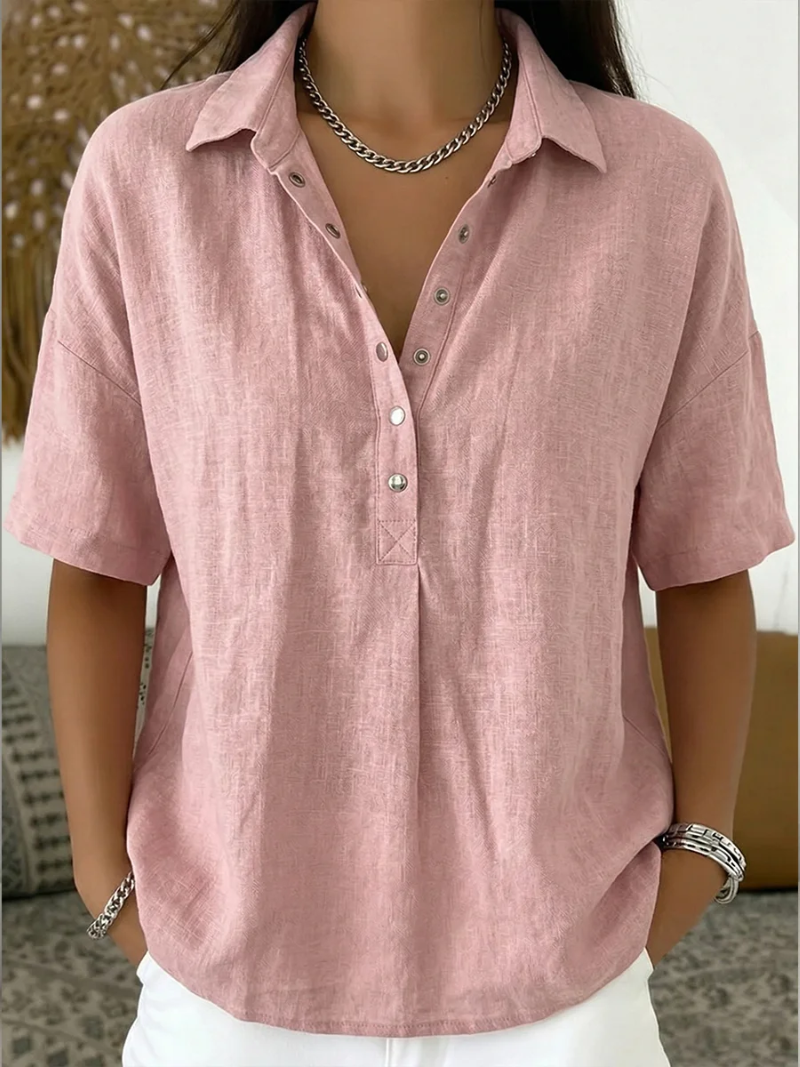 Helena | Elegant Linen Lightweight Blouse