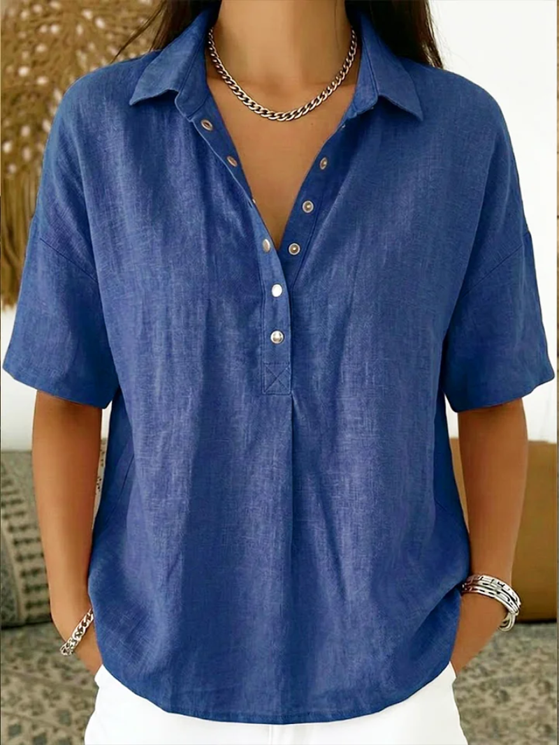 Helena | Elegant Linen Lightweight Blouse