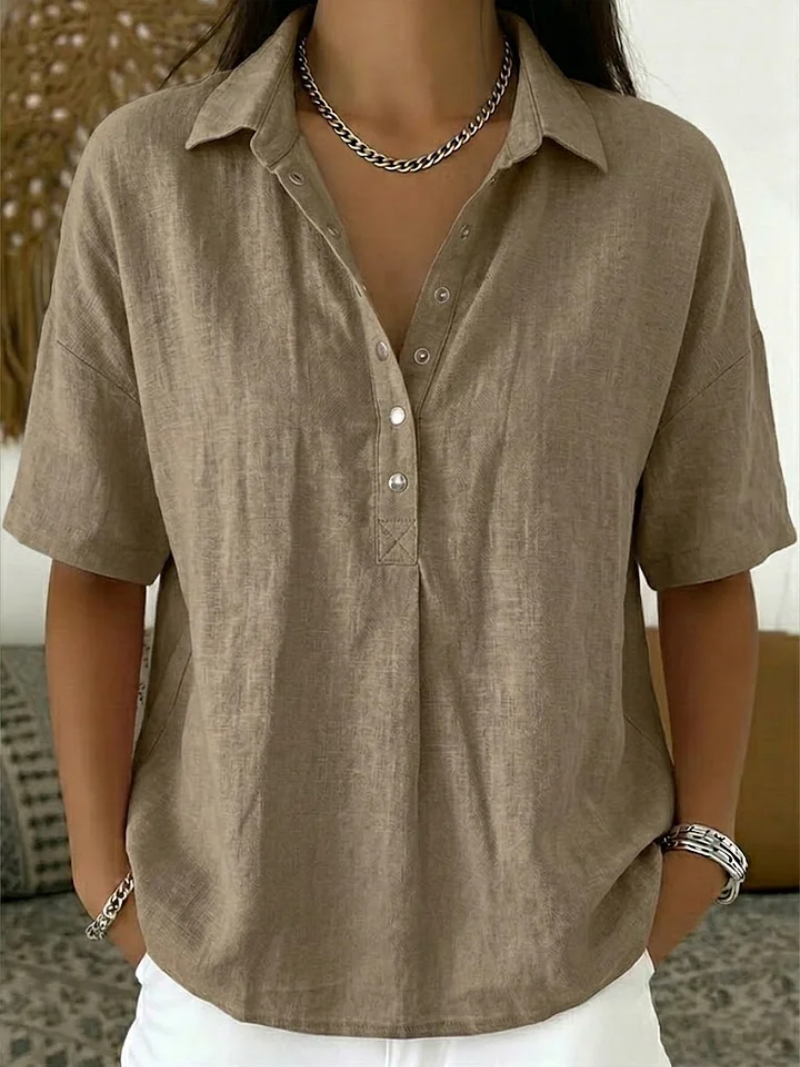 Helena | Elegant Linen Lightweight Blouse