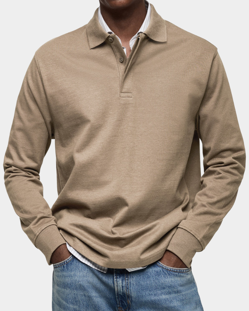 Jeffrey | Men's Classic Long Sleeve Polo Shirt