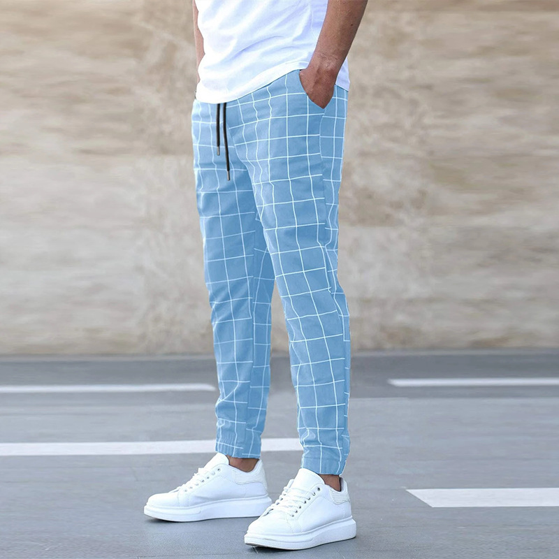 Joseph | Men's Slim Jogger Pants with Grid Pattern