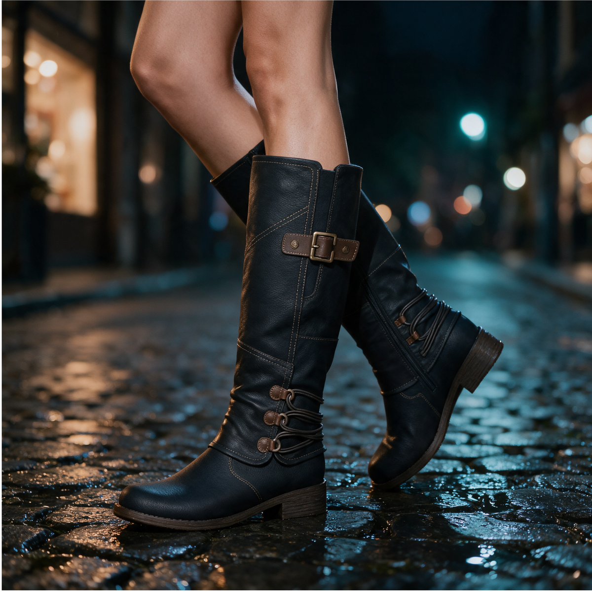 Freya | Wrapped-Cord Riding Boots