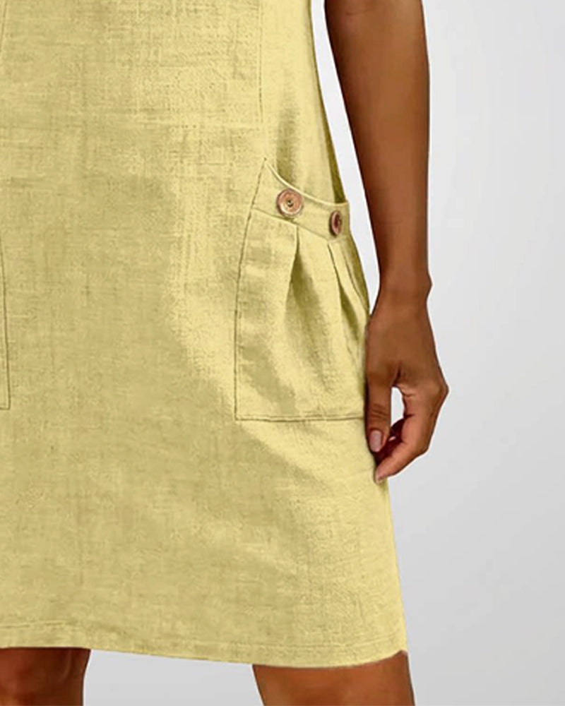 Camryn | Cotton Zip-Pocket Dress