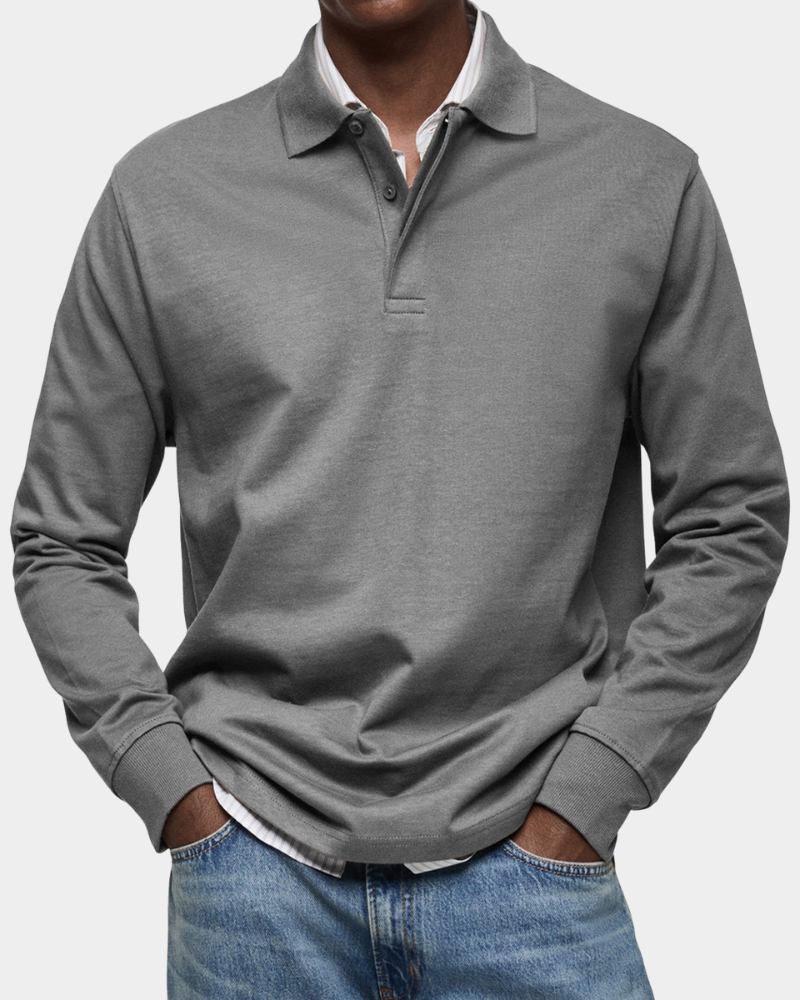 Jeffrey | Men's Classic Long Sleeve Polo Shirt