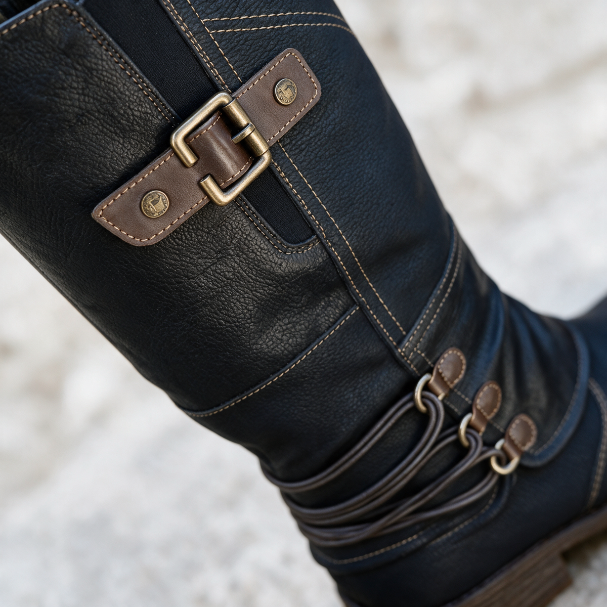 Freya | Wrapped-Cord Riding Boots