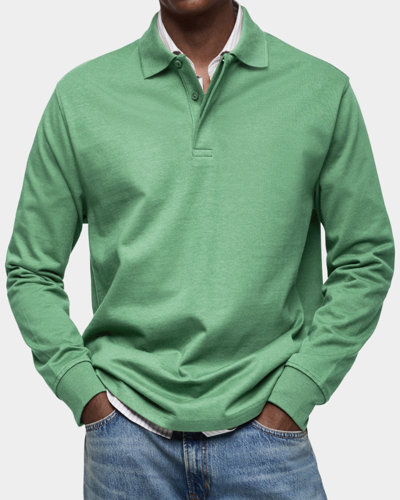Jeffrey | Men's Classic Long Sleeve Polo Shirt