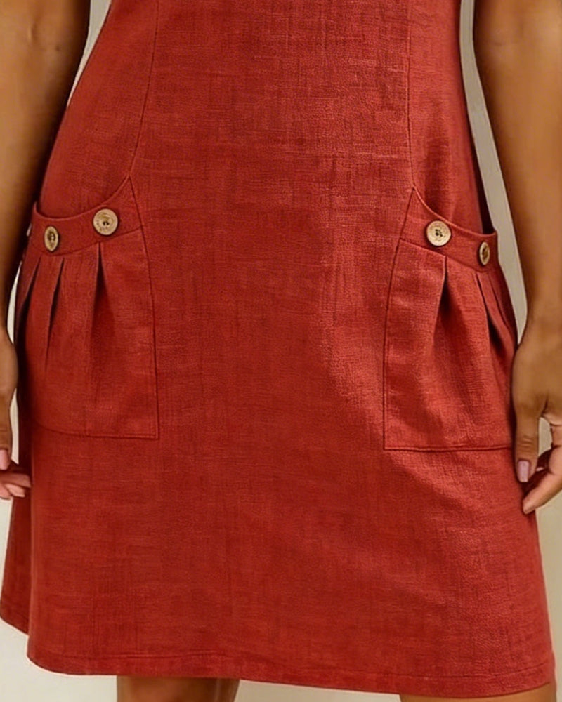 Camryn | Cotton Zip-Pocket Dress