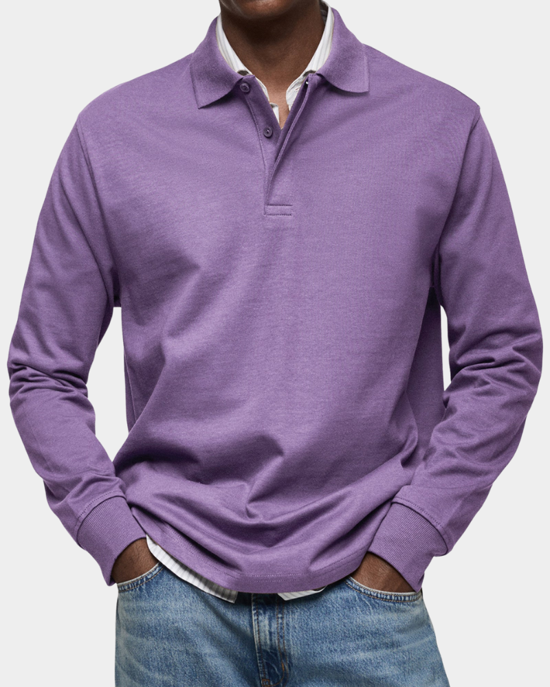 Jeffrey | Men's Classic Long Sleeve Polo Shirt