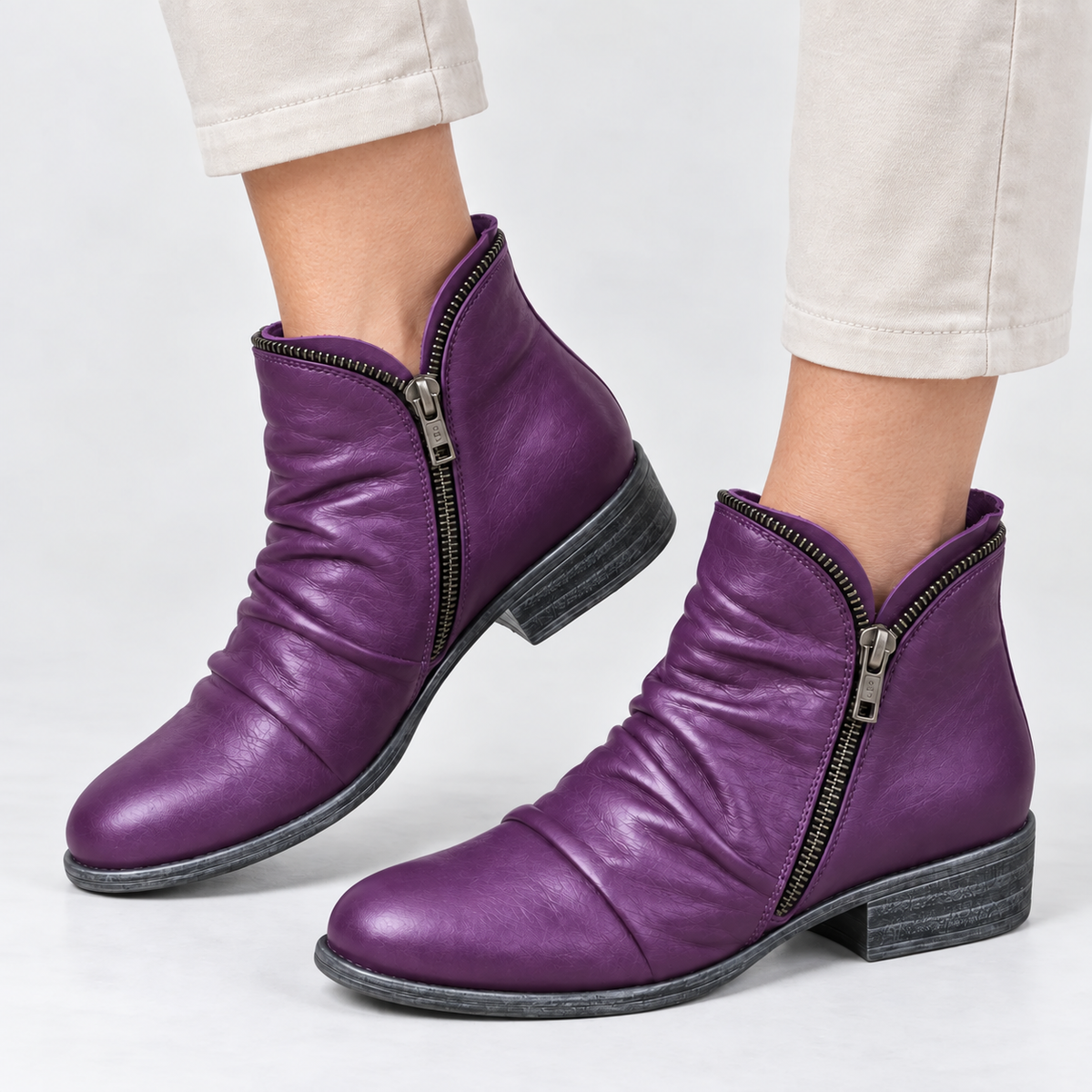 Tabitha | Side-Zip Slouch Booties