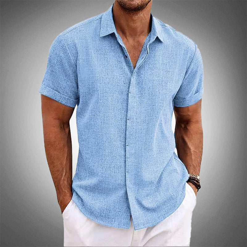 Nathan | Men's Short-Sleeve Woven Shirt — Summer Ready