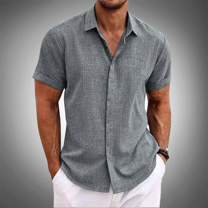 Nathan | Men's Short-Sleeve Woven Shirt — Summer Ready