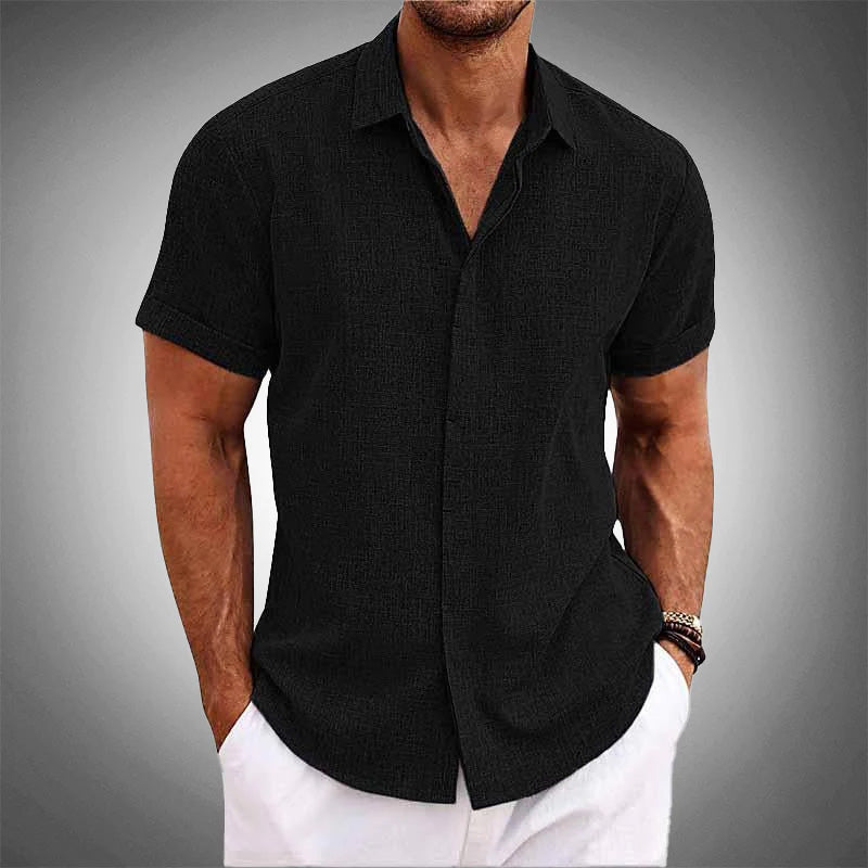 Nathan | Men's Short-Sleeve Woven Shirt — Summer Ready