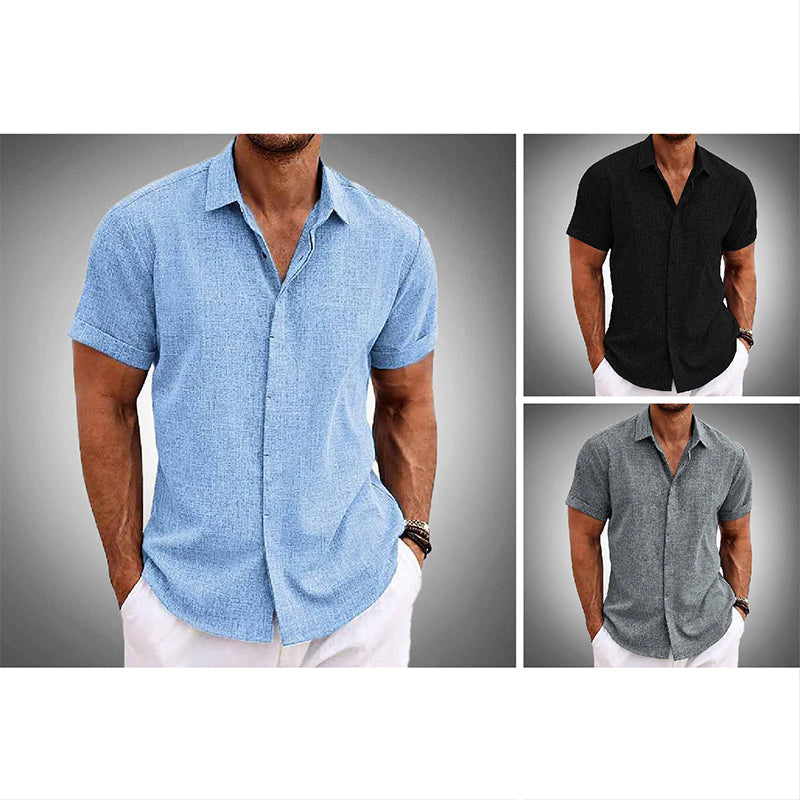 Nathan | Men's Short-Sleeve Woven Shirt — Summer Ready