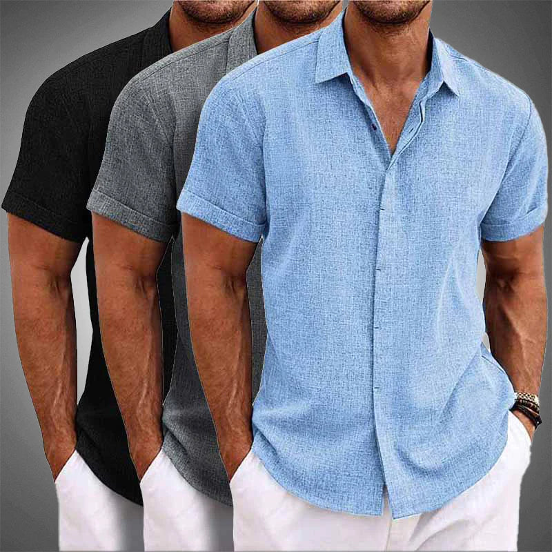 Nathan | Men's Short-Sleeve Woven Shirt — Summer Ready