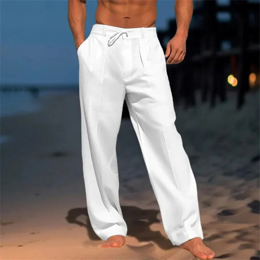 Jasper | Men's Tailored Summer Trousers — Straight Leg