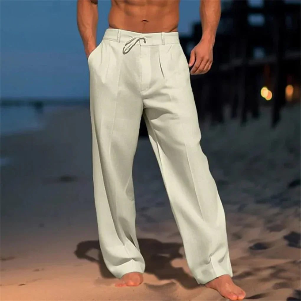 Jasper | Men's Tailored Summer Trousers — Straight Leg