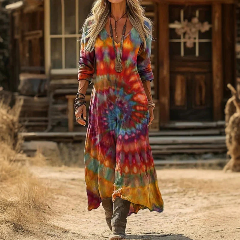 Rea | Long Sleeve Vintage Casual Dress
