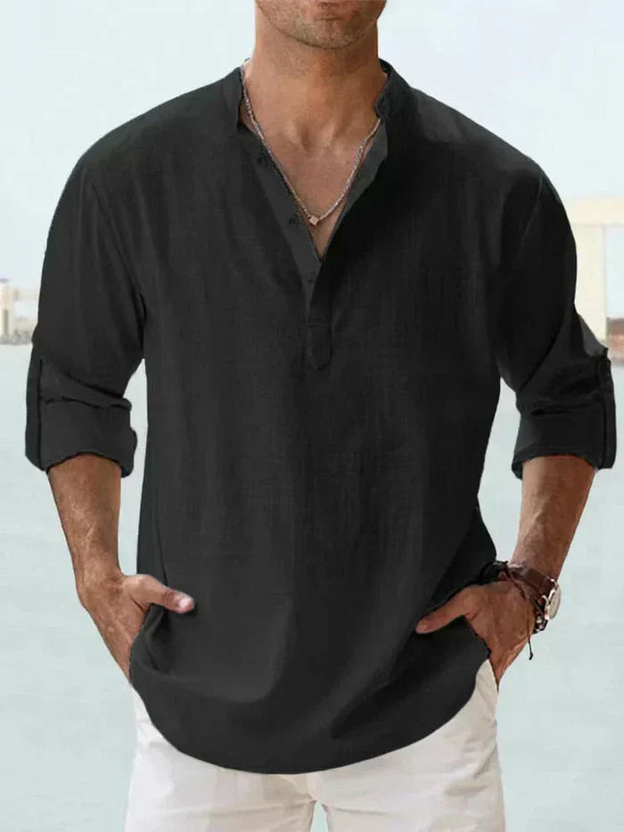 Joshua | Men's Relaxed Long Sleeve Shirt — All-Season