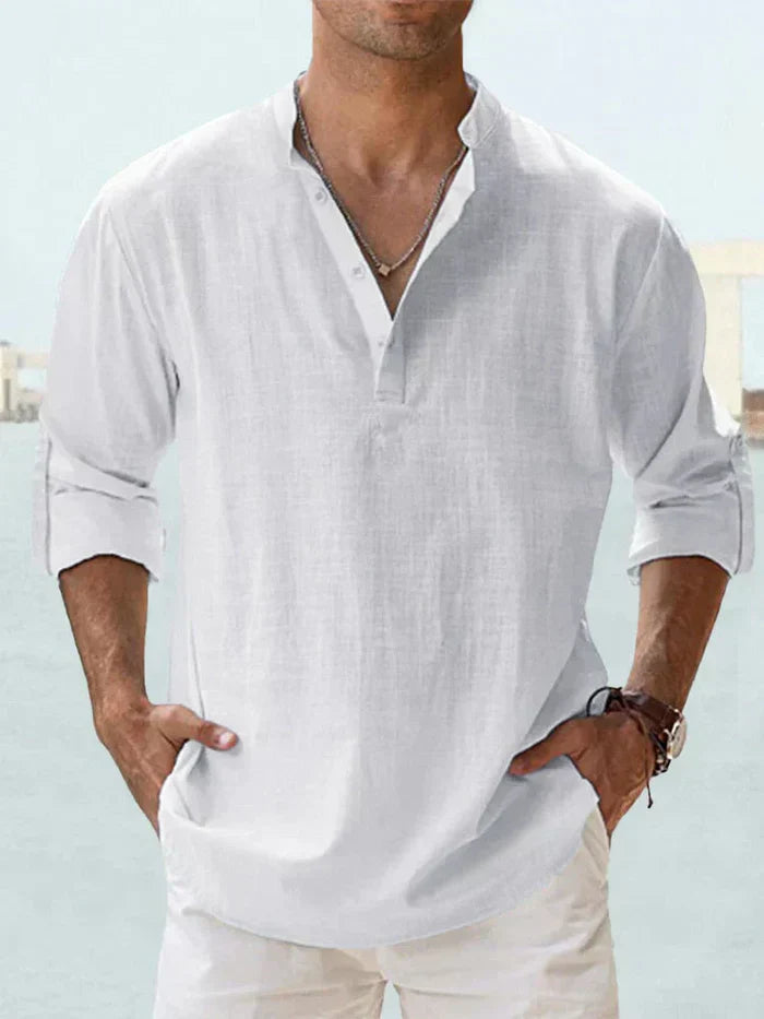 Joshua | Men's Relaxed Long Sleeve Shirt — All-Season