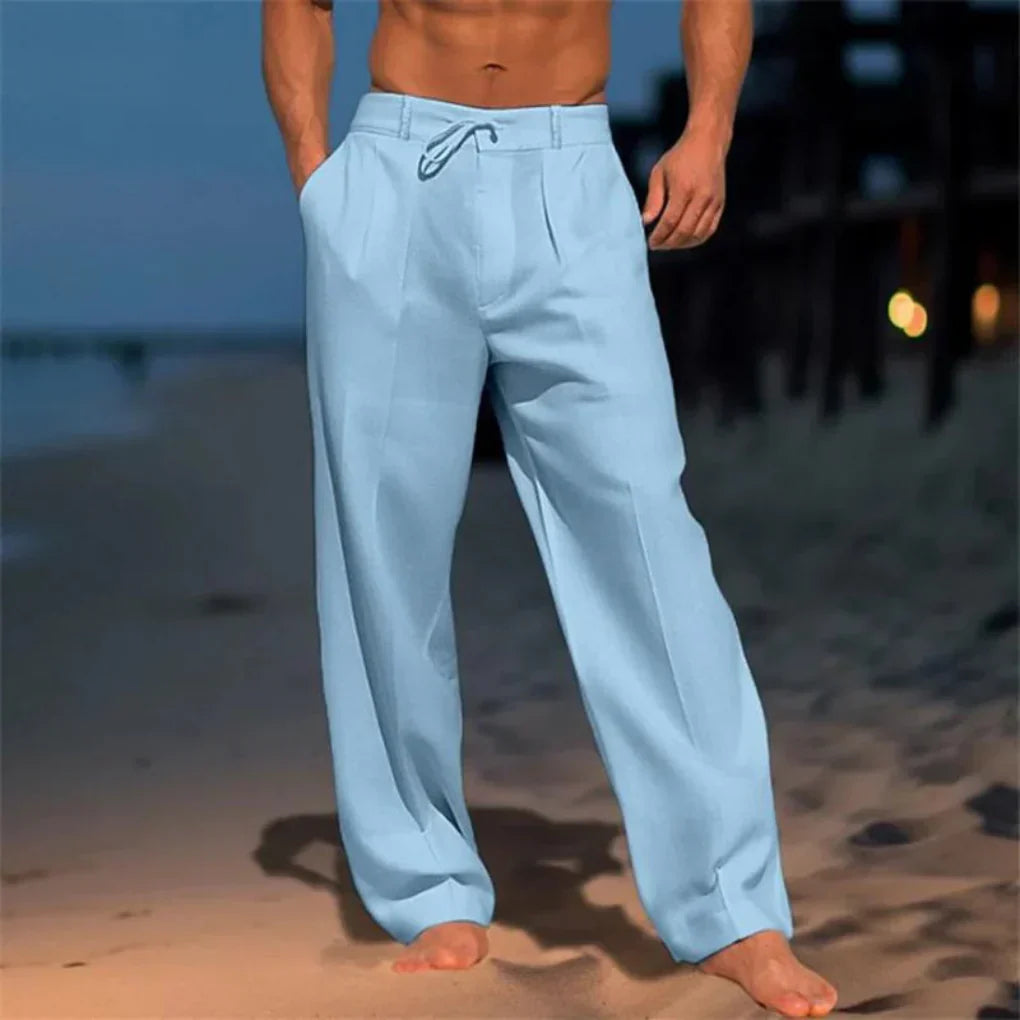 Jasper | Men's Tailored Summer Trousers — Straight Leg