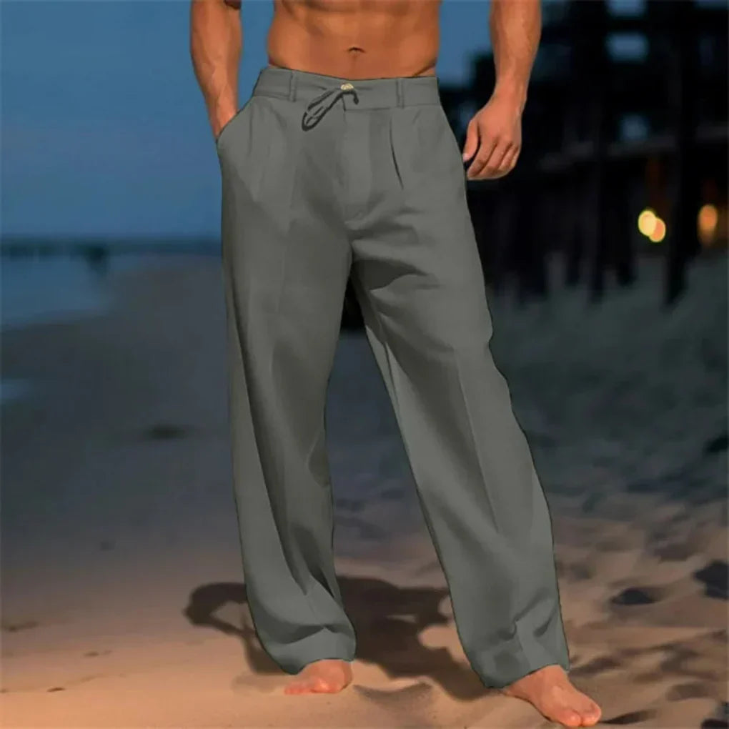 Jasper | Men's Tailored Summer Trousers — Straight Leg