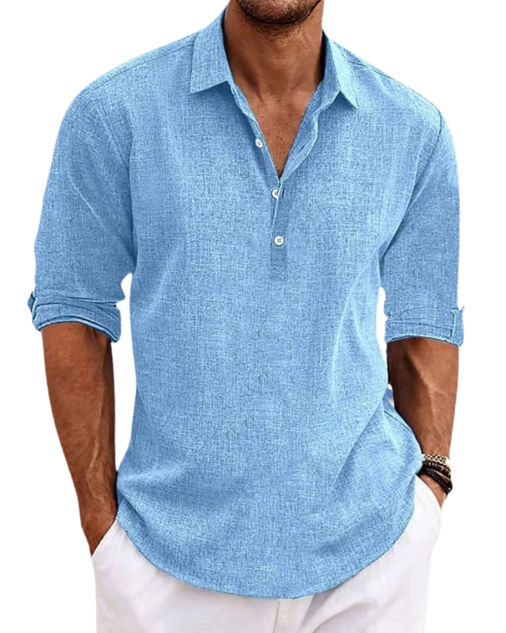 Evan | Men’s Classic Button-Front Shirt — Polished Fit