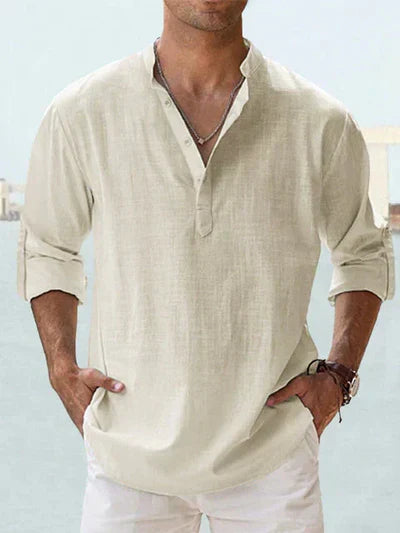 Joshua | Men's Relaxed Long Sleeve Shirt — All-Season