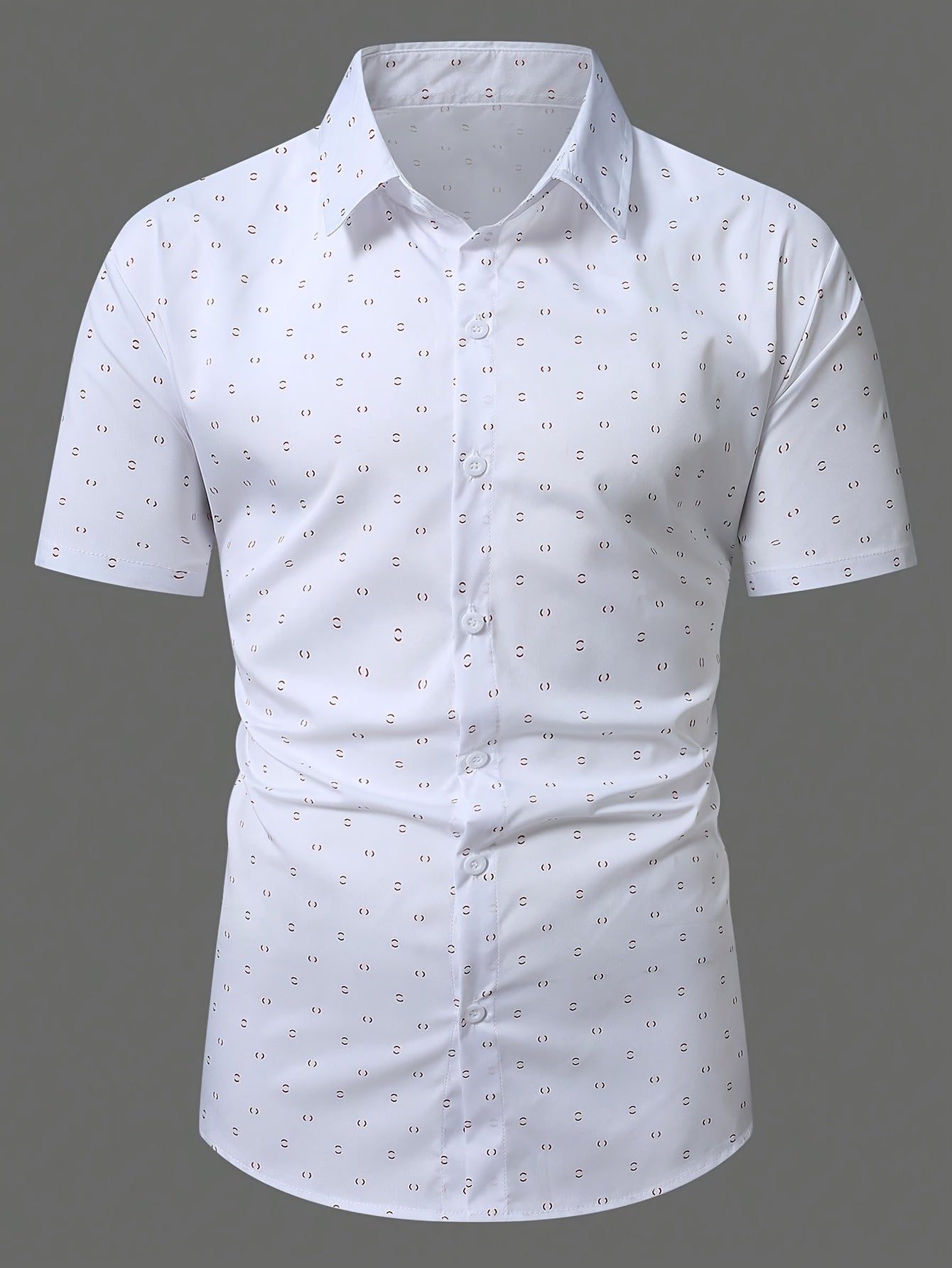 Aaron | Printed Short Sleeve Shirt for Tailored Summer Style