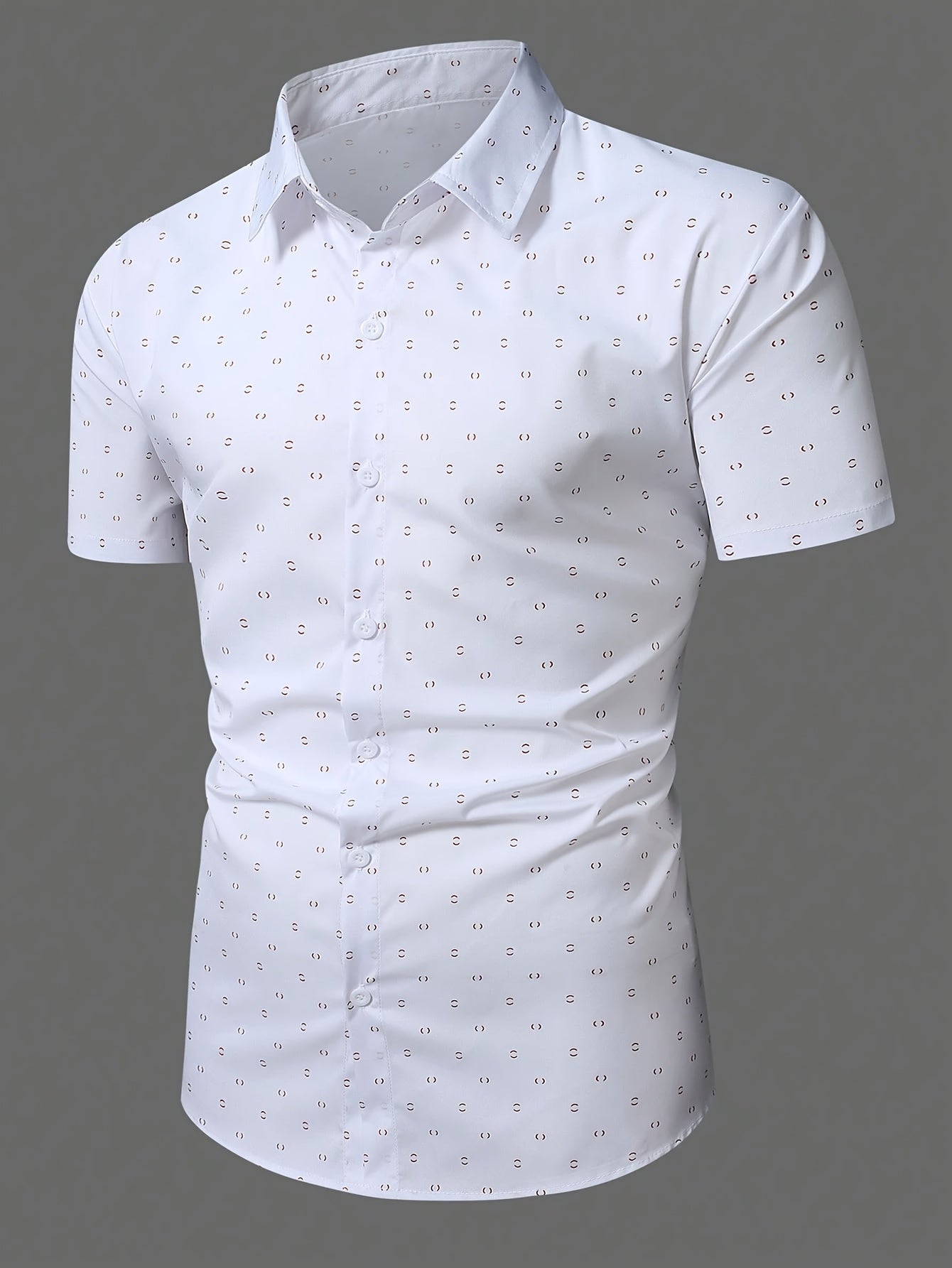 Aaron | Printed Short Sleeve Shirt for Tailored Summer Style