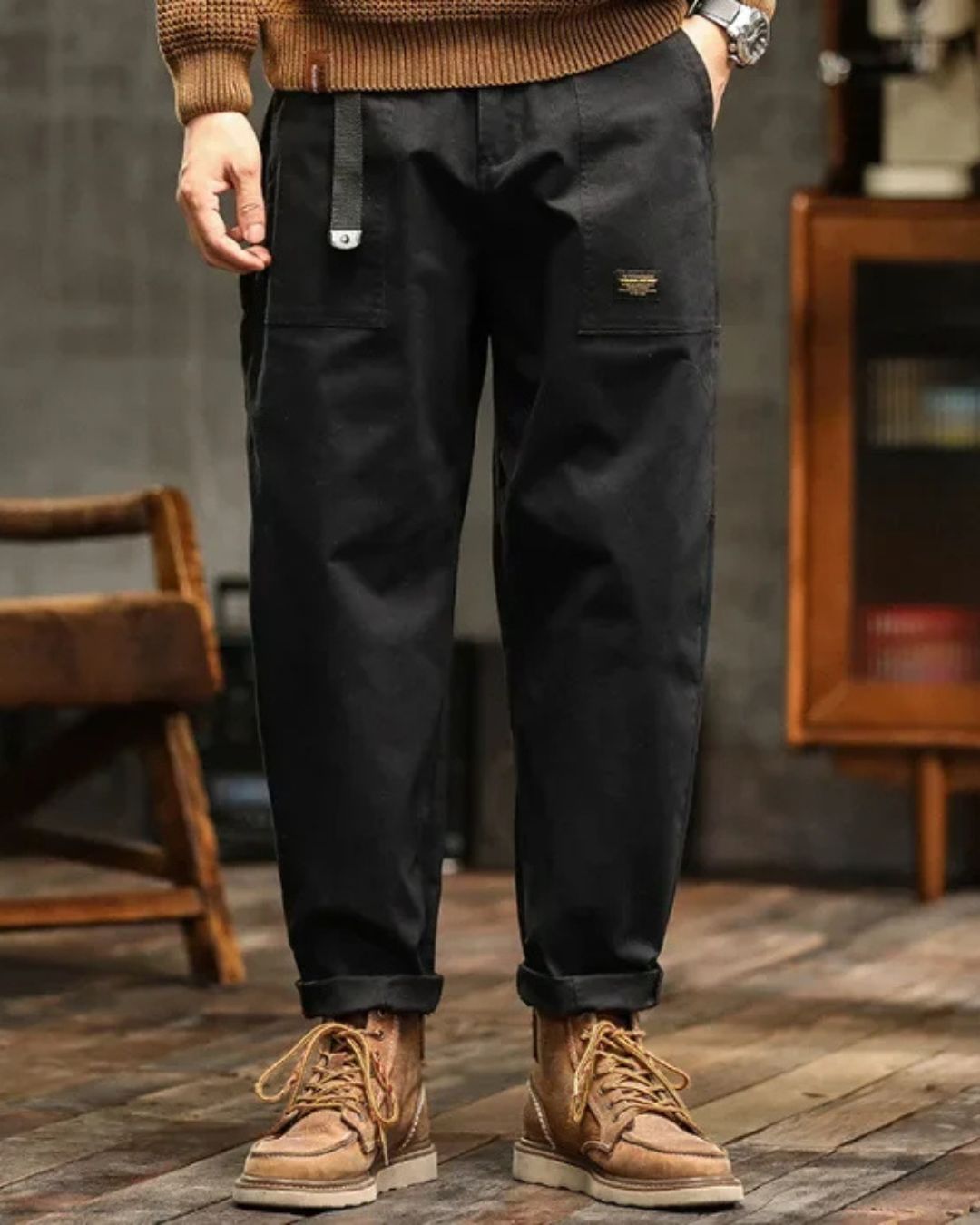 Ian | Men's Vintage Cargo Pants — Relaxed Fit