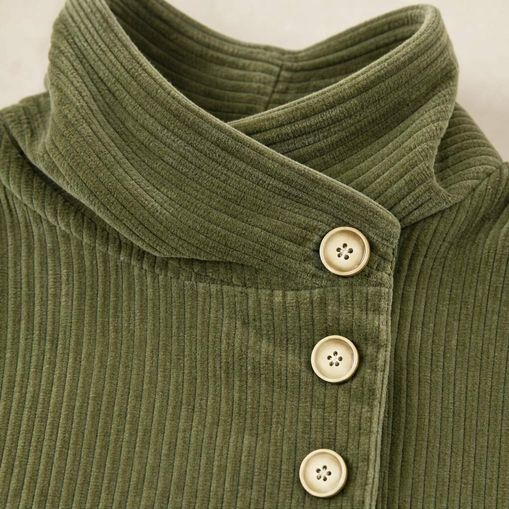 Isla | High-Collar Wrap-Front Coat
