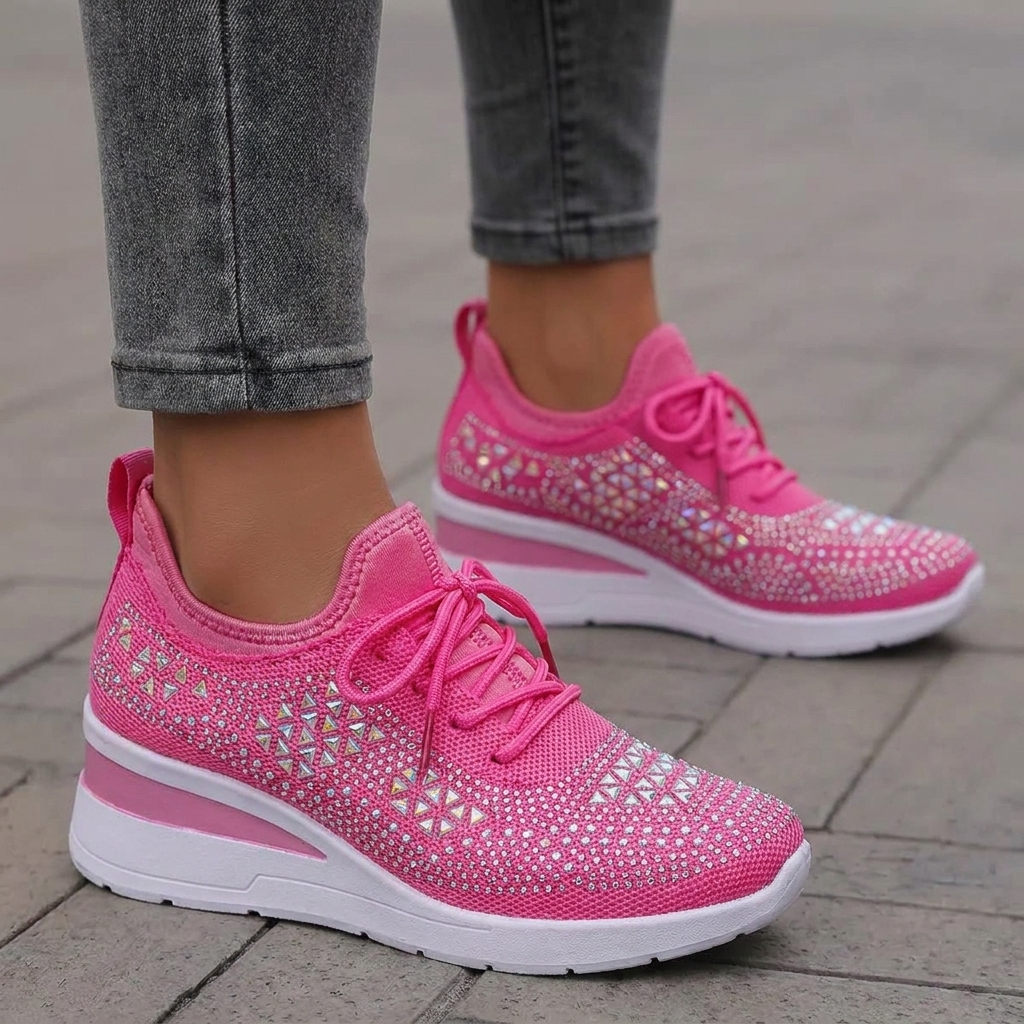 Priscilla | Rhinestone Comfort Sneakers
