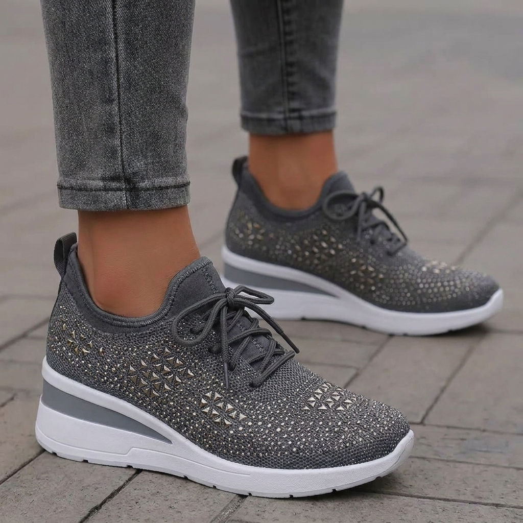 Priscilla | Rhinestone Comfort Sneakers