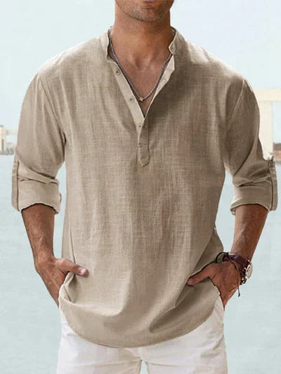 Joshua | Men's Relaxed Long Sleeve Shirt — All-Season