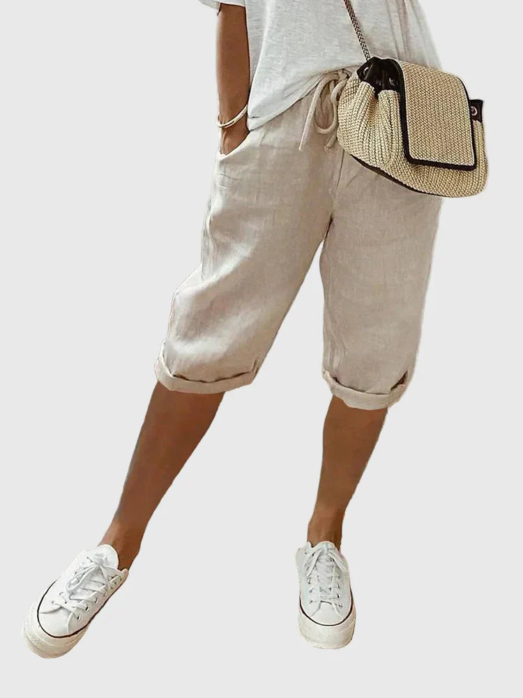 Grace | Light Cotton-Linen Shorts